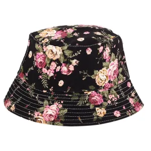 Women's Summer Bucket Hat With Flower Print