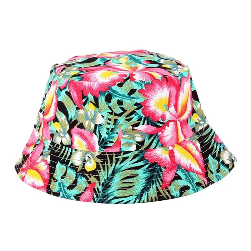 Women's Summer Bucket Hat With Flower Print
