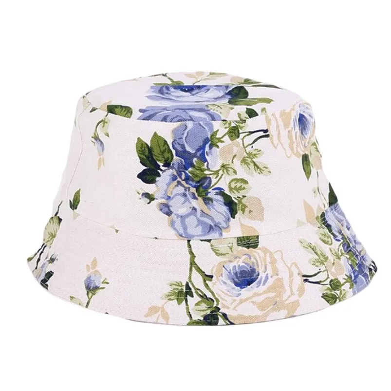 Women's Summer Bucket Hat With Flower Print