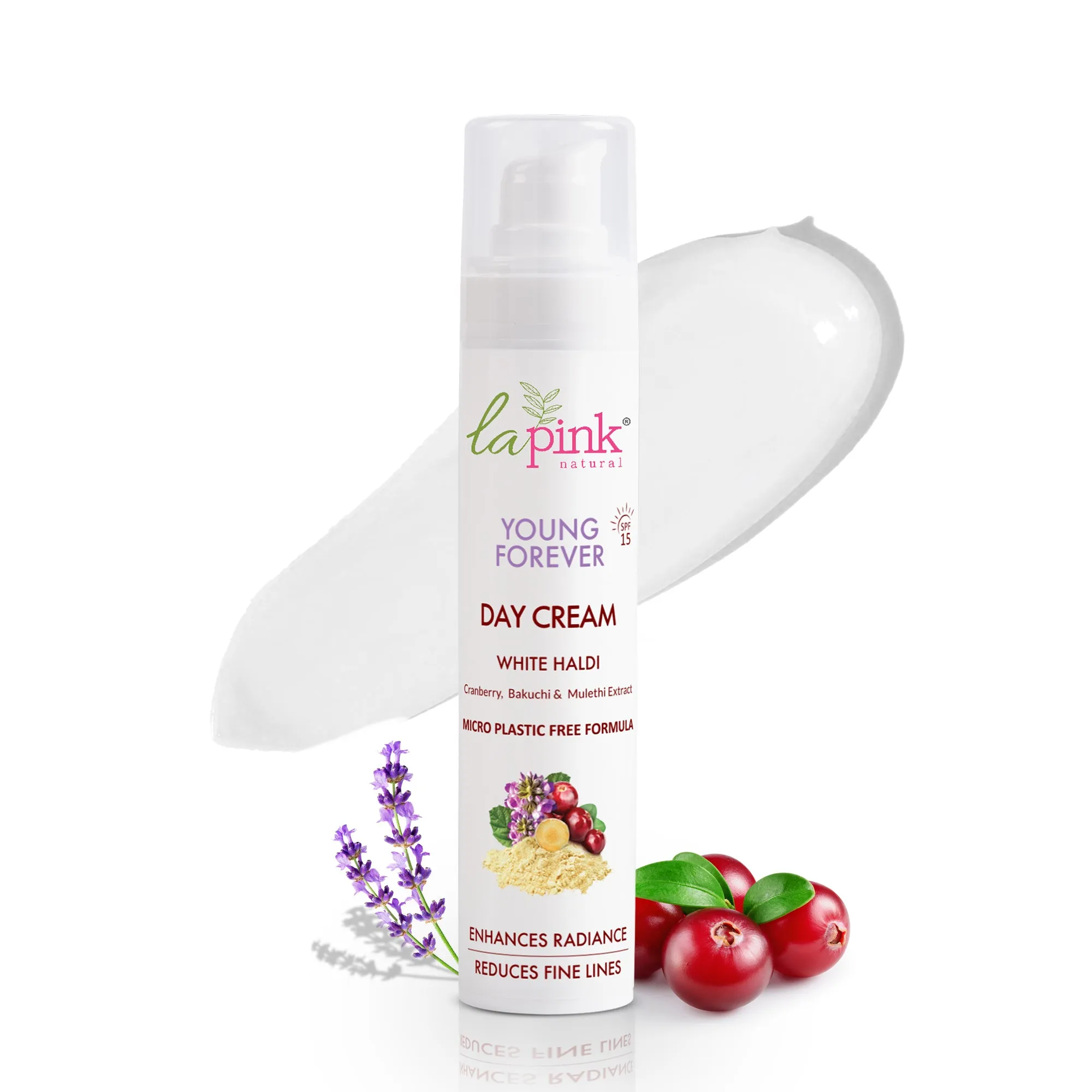 Young Forever Day Cream With White Haldi & Cranberry To Enhance Radiance & Reduce Fine Lines