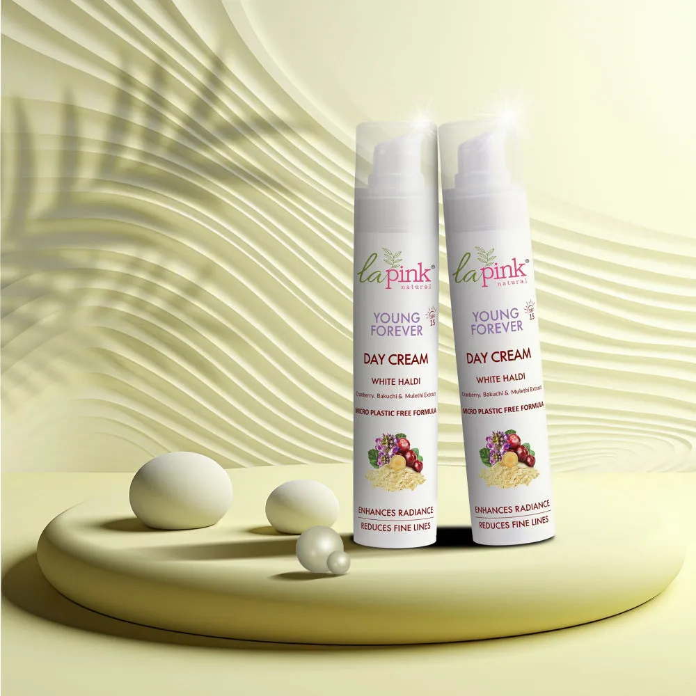 Young Forever Day Cream With White Haldi & Cranberry To Enhance Radiance & Reduce Fine Lines